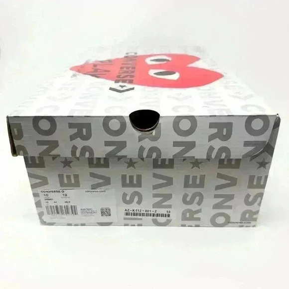 BRAND NEW IN BOX WITH TAGS COMME DES GARÇONS PLAY CONVERSE X CDG PLAY WHITE SHOE - Picture 6 of 6